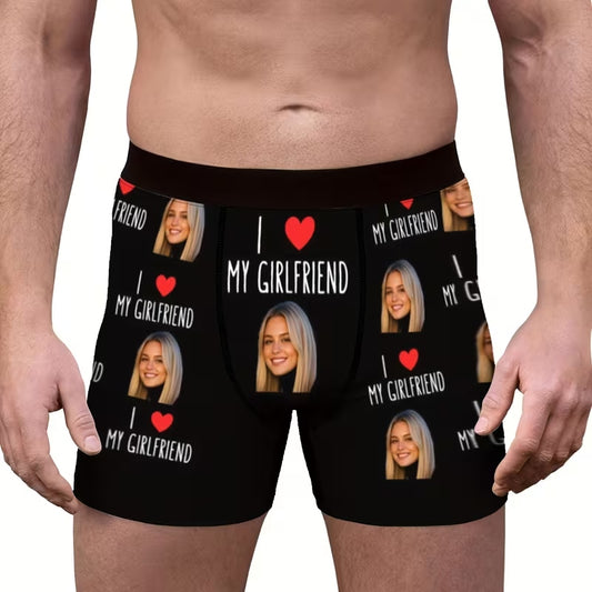 Personalized Face Photo Boxer For Valentine's, Anniversary, Wedding & Birthday Gifts
