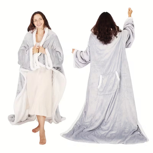 Wearable Electric Heated Blanket with Foot Pocket