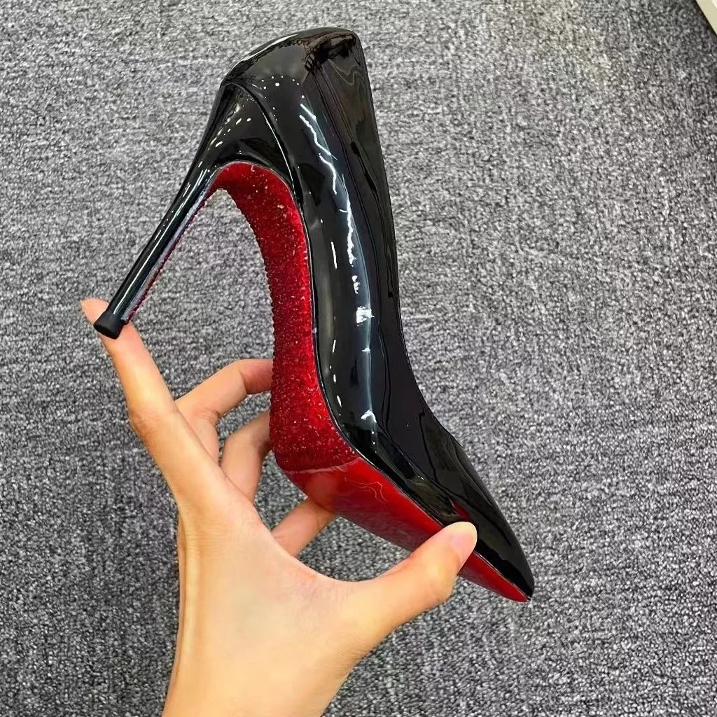 New Trendy Women’s Sexy Patent Leather Pointed-Toe Stiletto High Heels