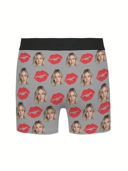 Men Personalized Photo Boxer Briefs Valentine's, Anniversary, Wedding & Birthday Gifts