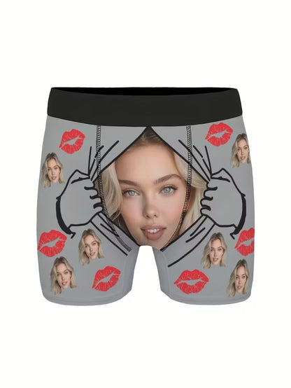 Men Personalized Photo Boxer Briefs Valentine's, Anniversary, Wedding & Birthday Gifts