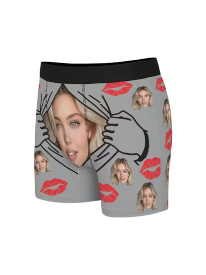 Men Personalized Photo Boxer Briefs Valentine's, Anniversary, Wedding & Birthday Gifts