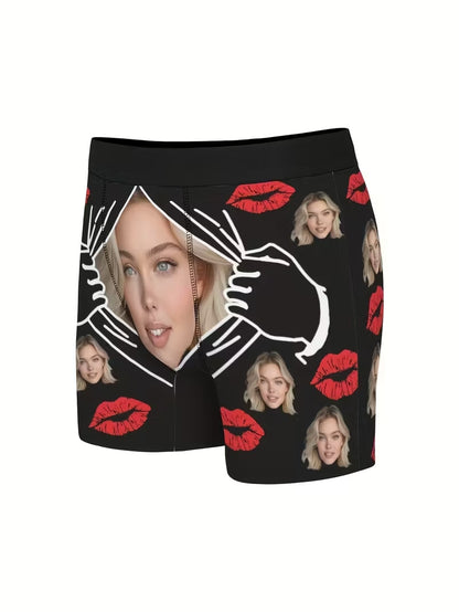 Men Personalized Photo Boxer Briefs Valentine's, Anniversary, Wedding & Birthday Gifts