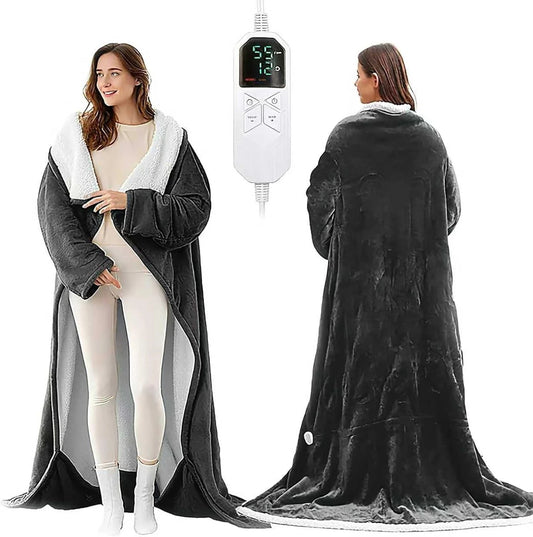 Wearable Electric Heated Blanket with Foot Pocket