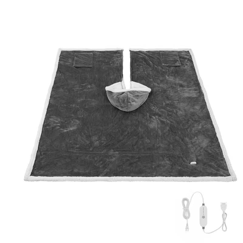 Heated Wearable Blanket with Adjustable Heat Levels and Auto-Off Features