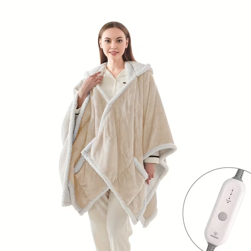 Wearable Electric Blanket Flannel Heated 4-Hour Auto Shut-Off
