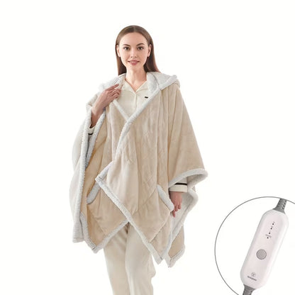 Wearable Electric Blanket Flannel Heated 4-Hour Auto Shut-Off