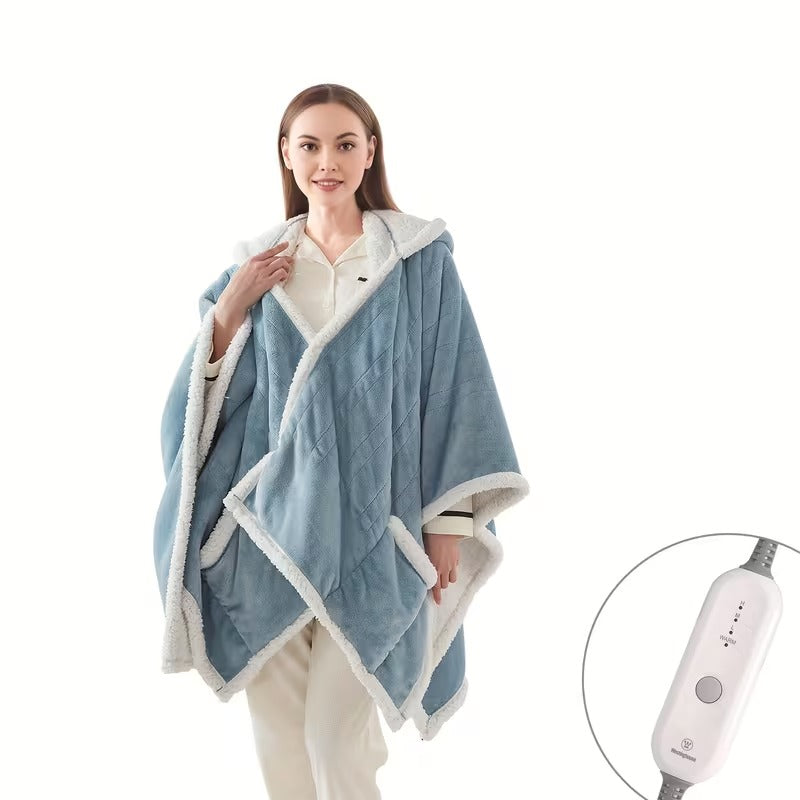 Wearable Electric Blanket Flannel Heated 4-Hour Auto Shut-Off