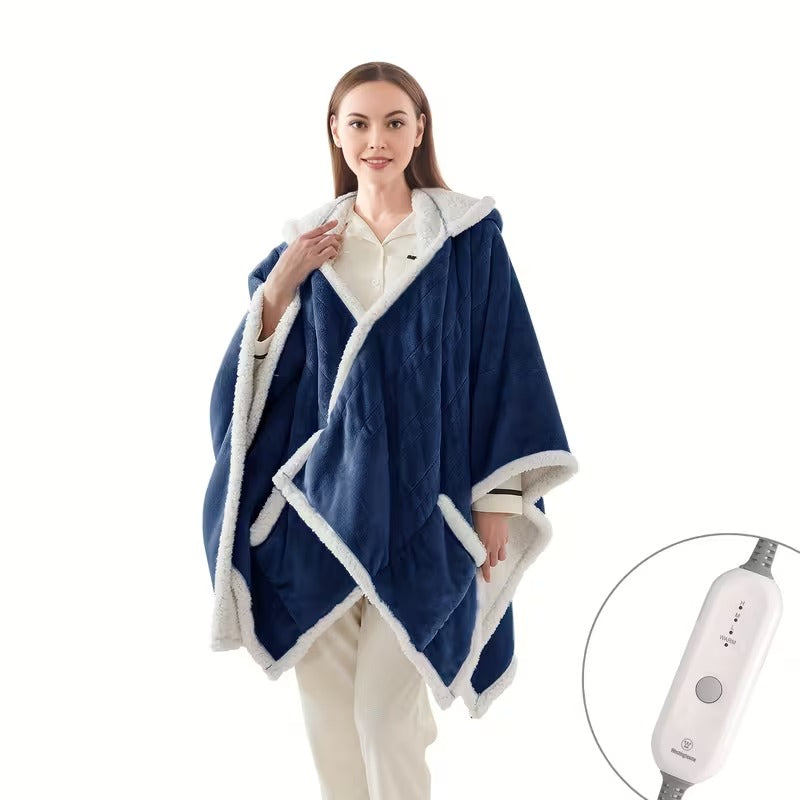 Wearable Electric Blanket Flannel Heated 4-Hour Auto Shut-Off