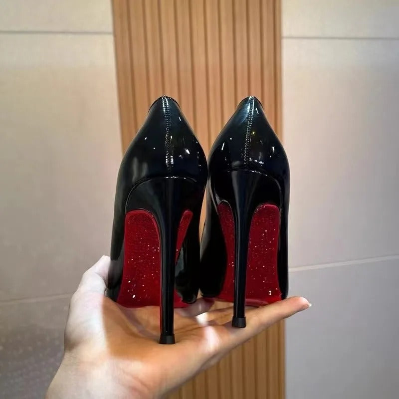 New Trendy Women’s Sexy Patent Leather Pointed-Toe Stiletto High Heels