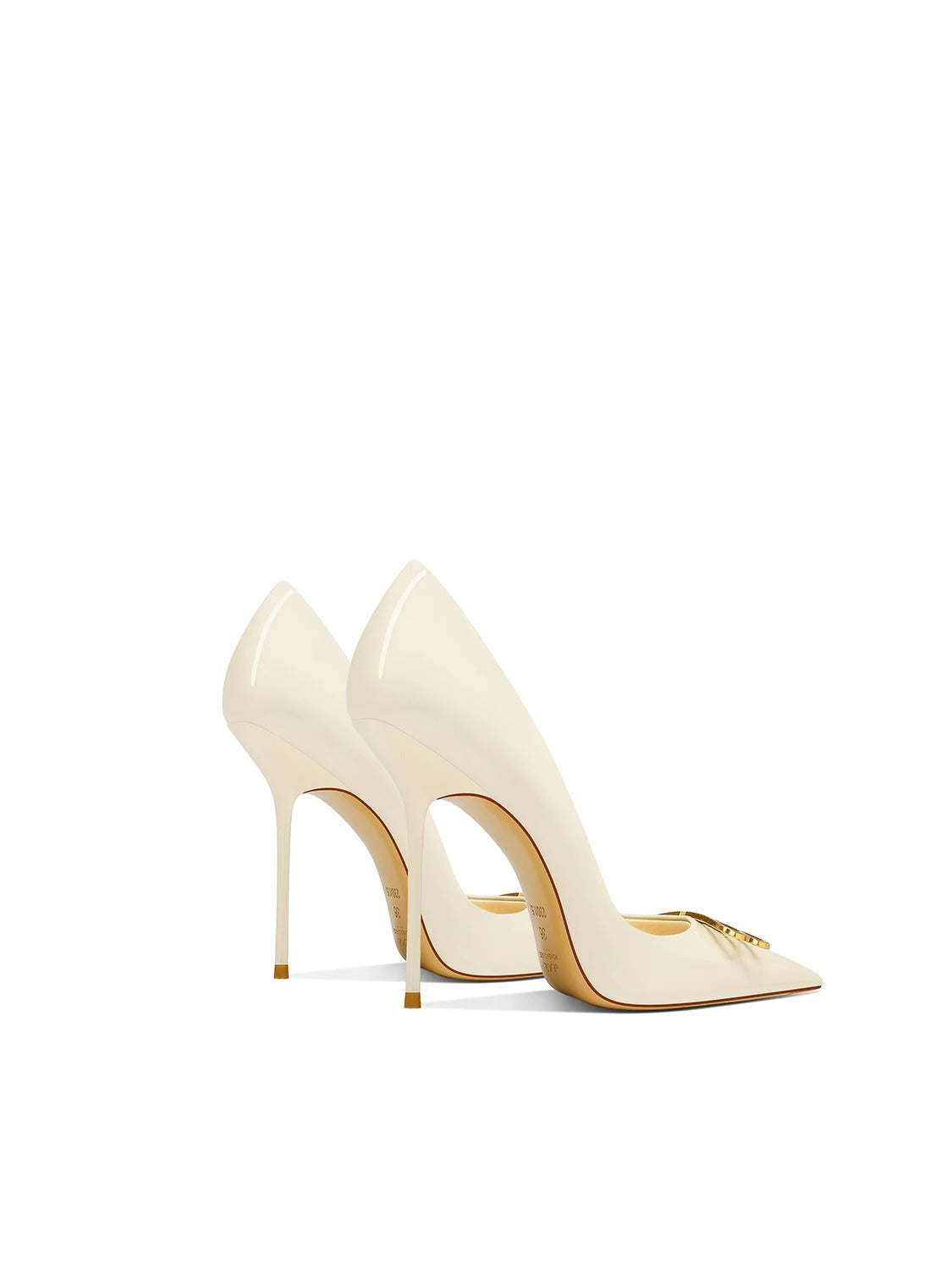 Beige Patent Leather Pointed-Toe High Heels for Women – Super Shallow Slip-On Fashion Pumps