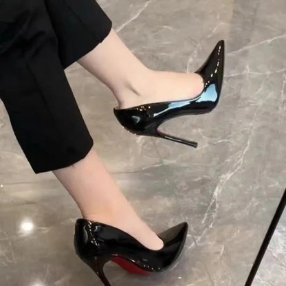 New Trendy Women’s Sexy Patent Leather Pointed-Toe Stiletto High Heels
