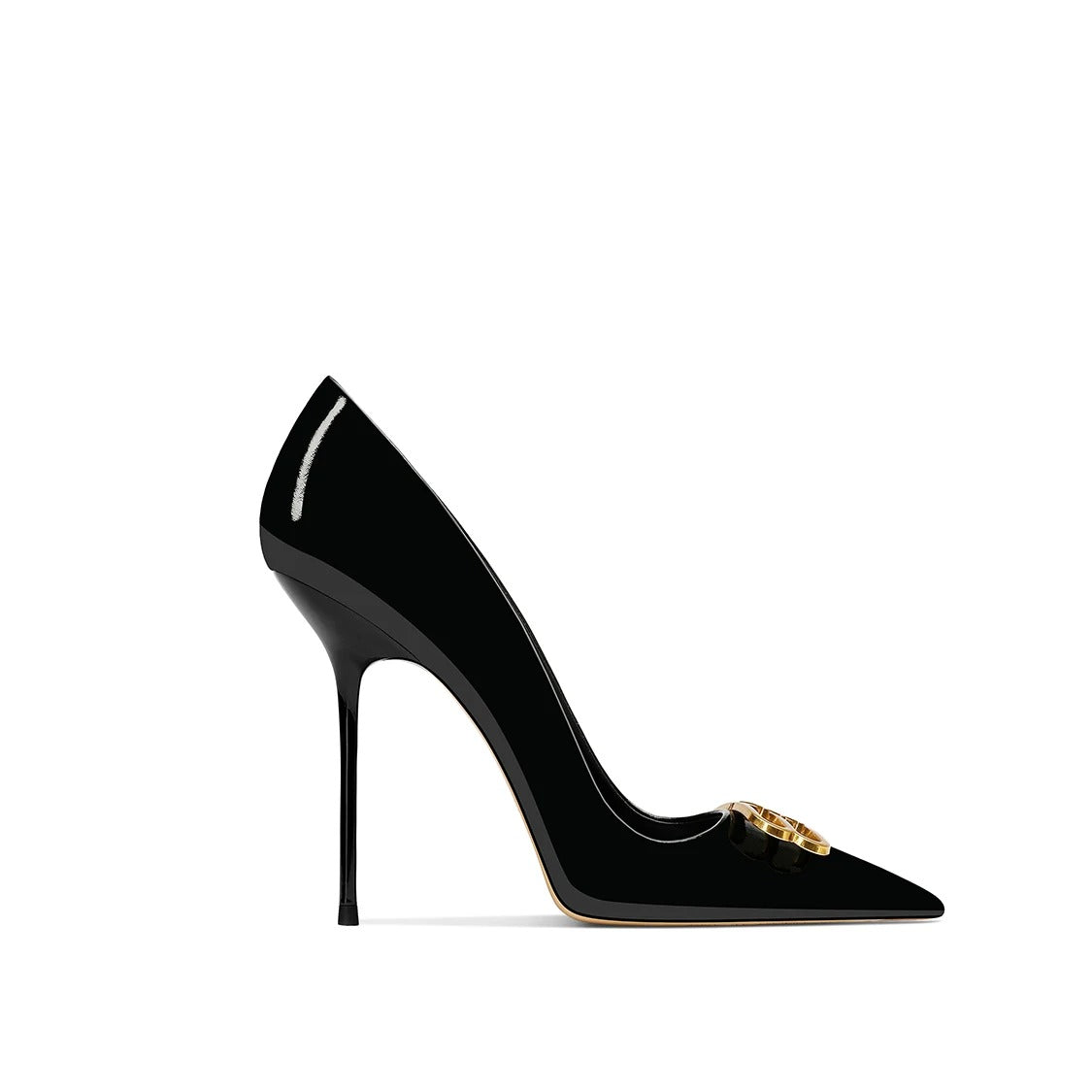 Beige Patent Leather Pointed-Toe High Heels for Women – Super Shallow Slip-On Fashion Pumps